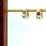 Gold Gemstone Earrings