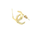 Gold Angled Hoop Earrings