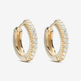 Lauren Shiny & Gold Huggie Hoop Earrings