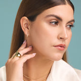 Lauren Shiny & Gold Huggie Hoop Earrings