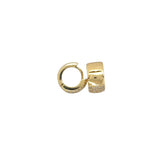 Wide Shiny Gold Huggie Earrings